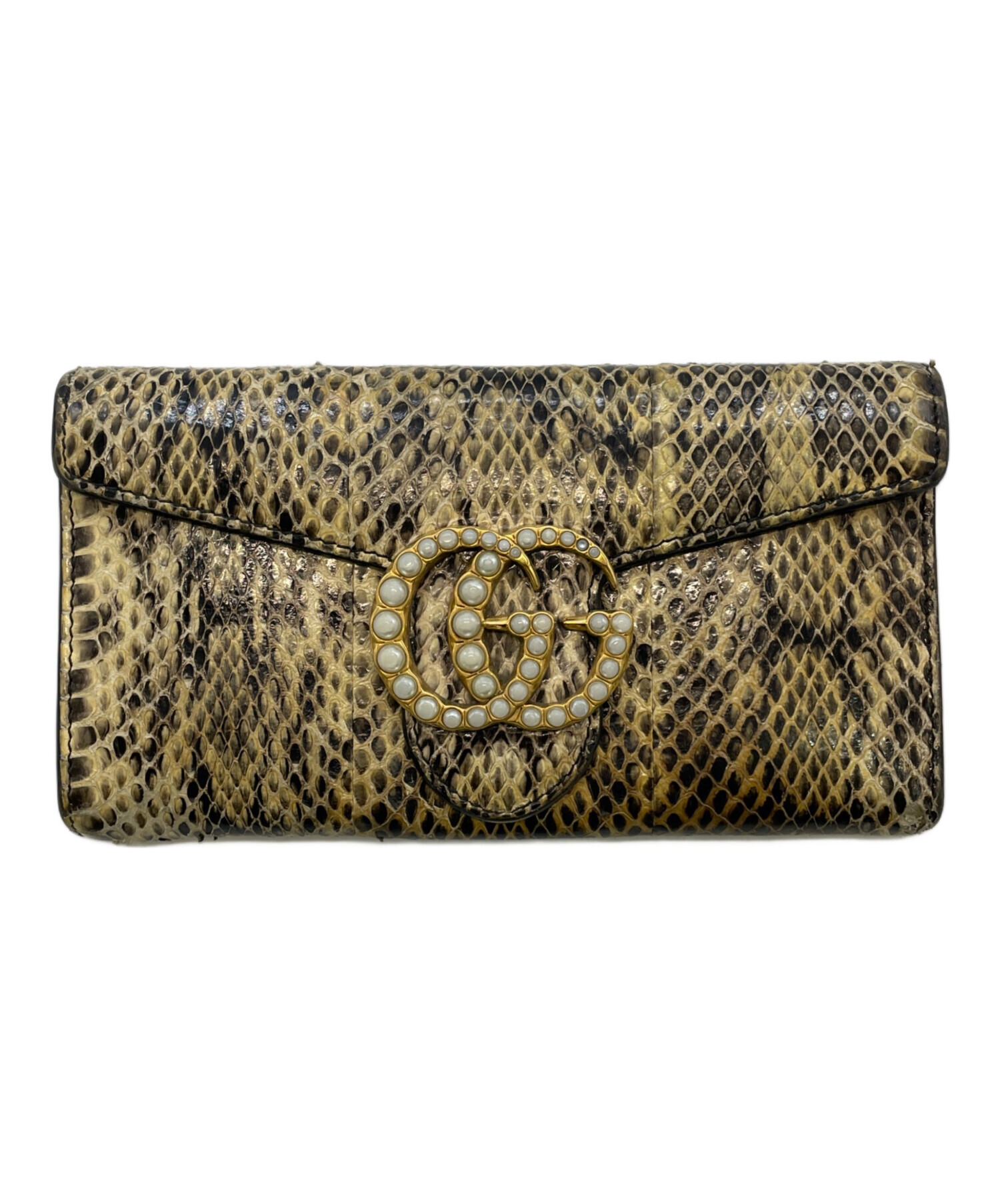 中古・古着通販】GUCCI (グッチ) 長財布 ベージュ｜ブランド・古着通販