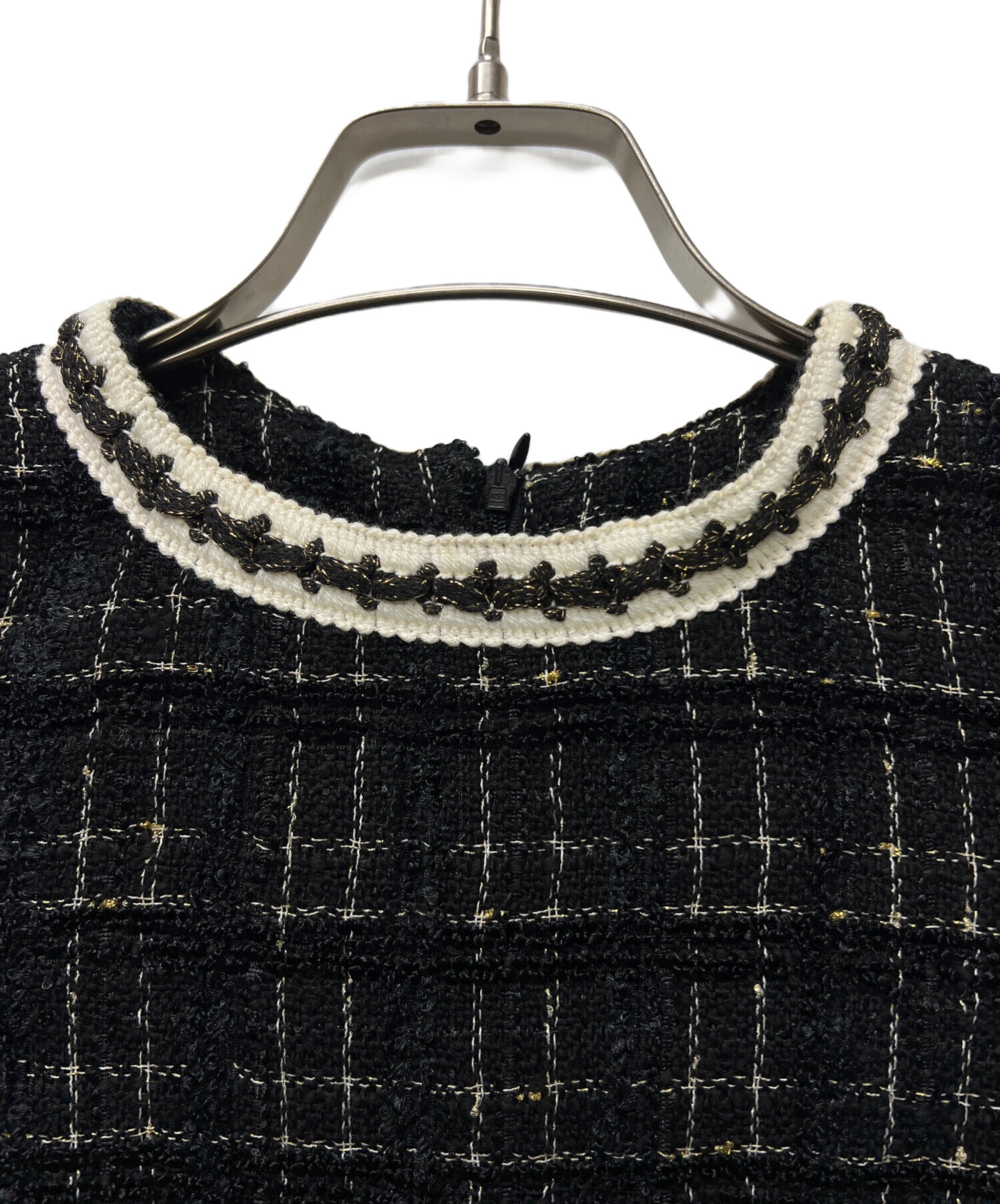 中古・古着通販】LeJa (レジャ) 美脚効果スリット入りツイード柄ハイ