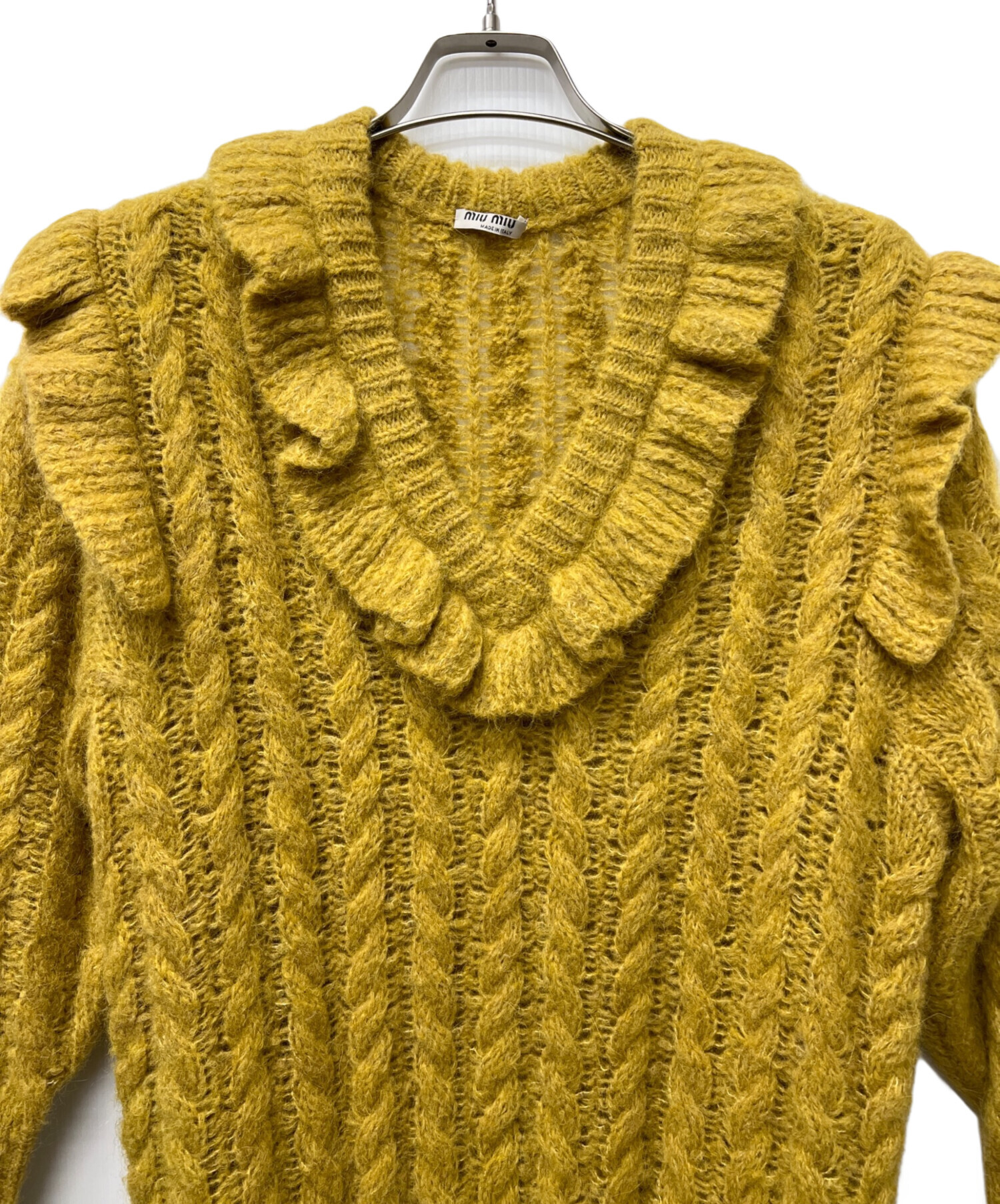 中古・古着通販】MIU MIU (ミュウミュウ) 厚手ニット ベージュ サイズ