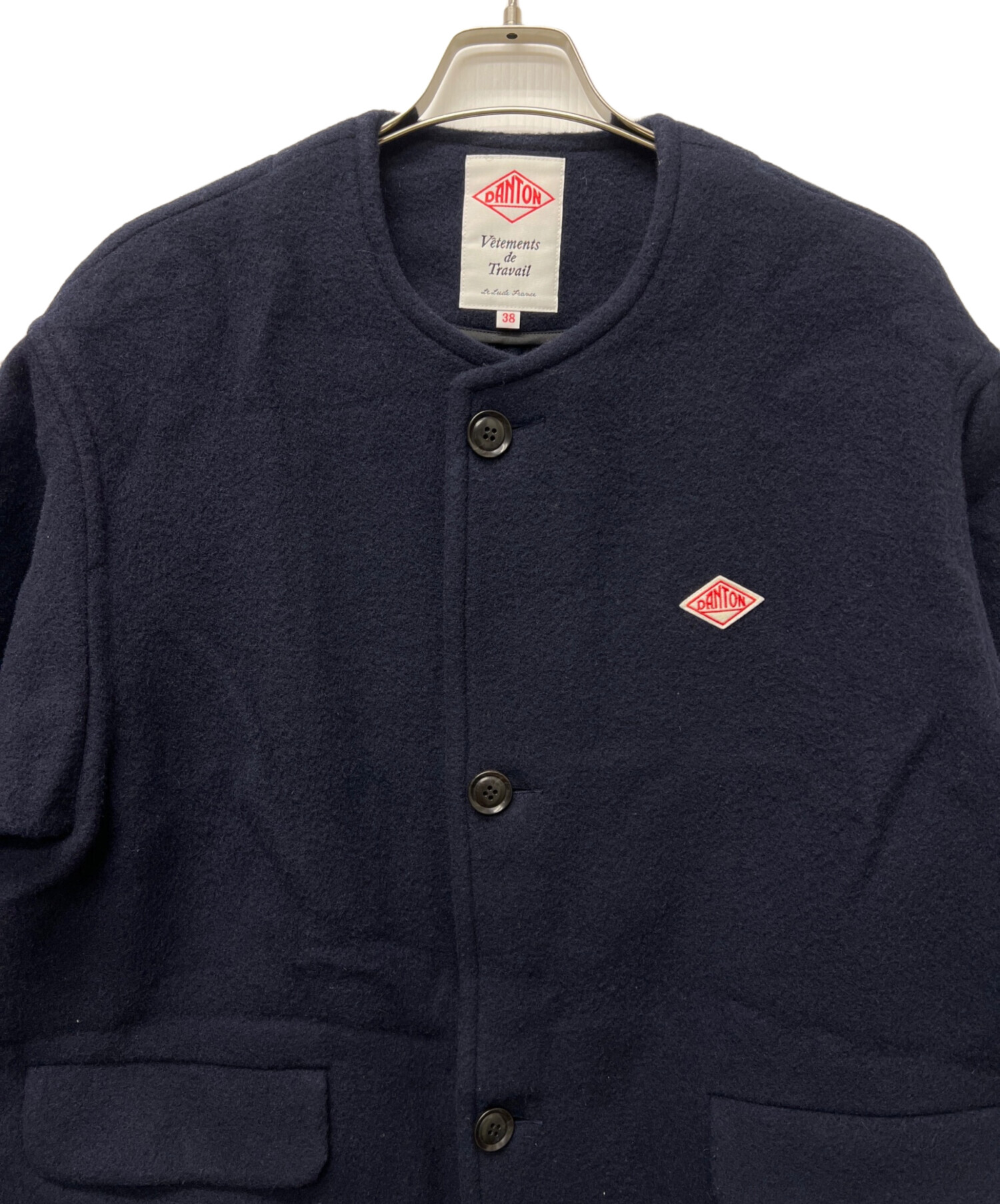 中古・古着通販】DANTON (ダントン) WOOL LIGHT PILE ノーカラーロング 