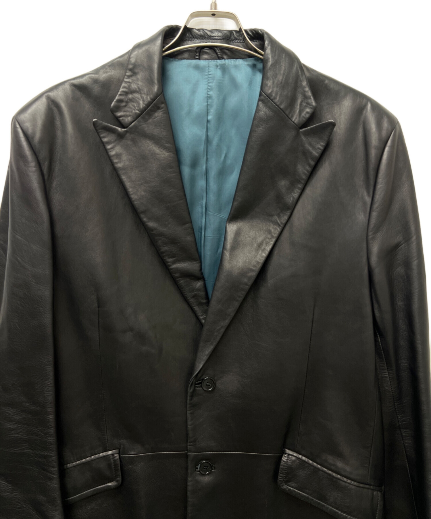 【値下げ】イタリア製 BARRY レザージャケット コート バリー 中古・古着通販】VERRI (ヴェリー) レザーコート ブラック サイズ:56