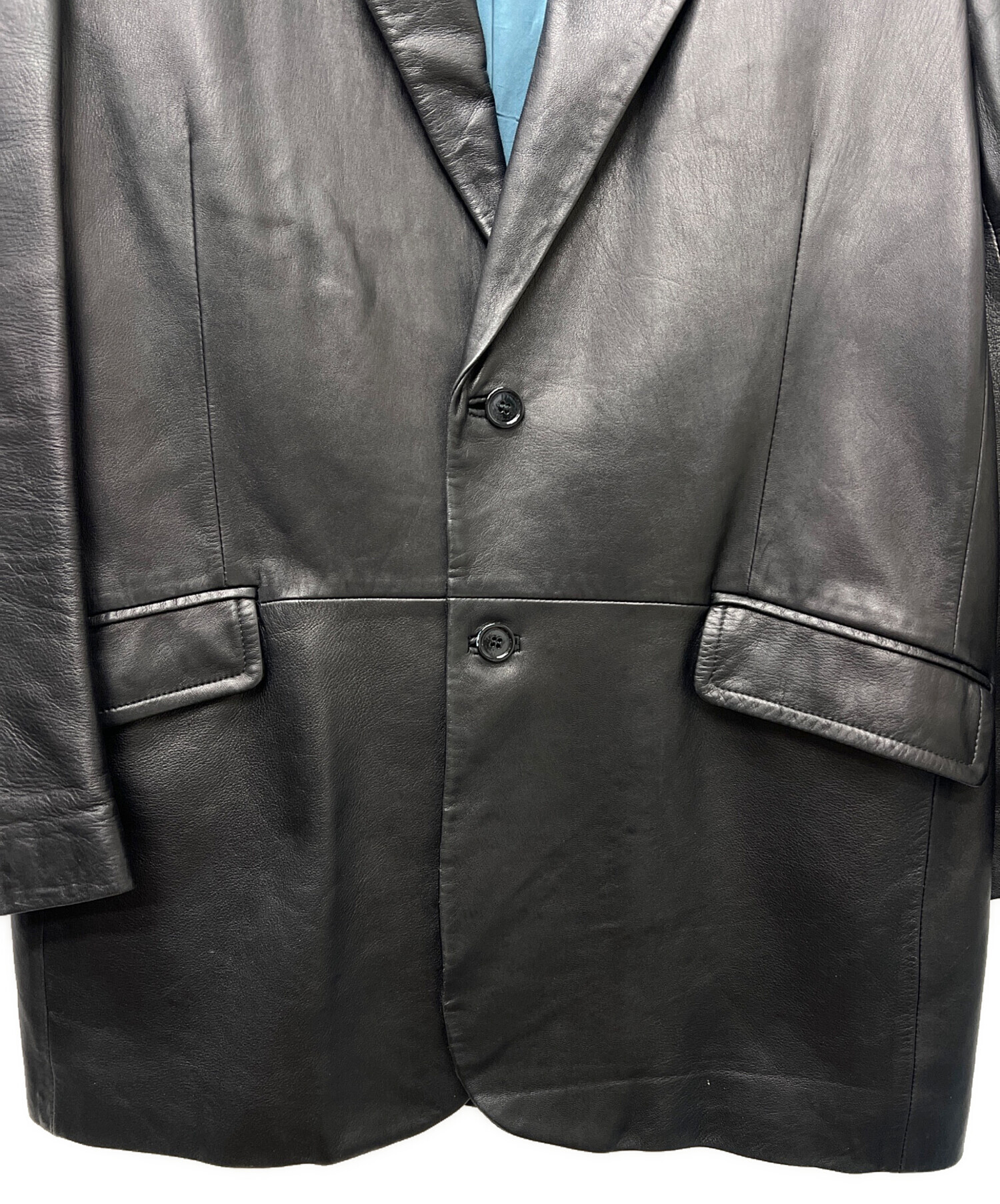 中古・古着通販】VERRI (ヴェリー) レザーコート ブラック サイズ:56