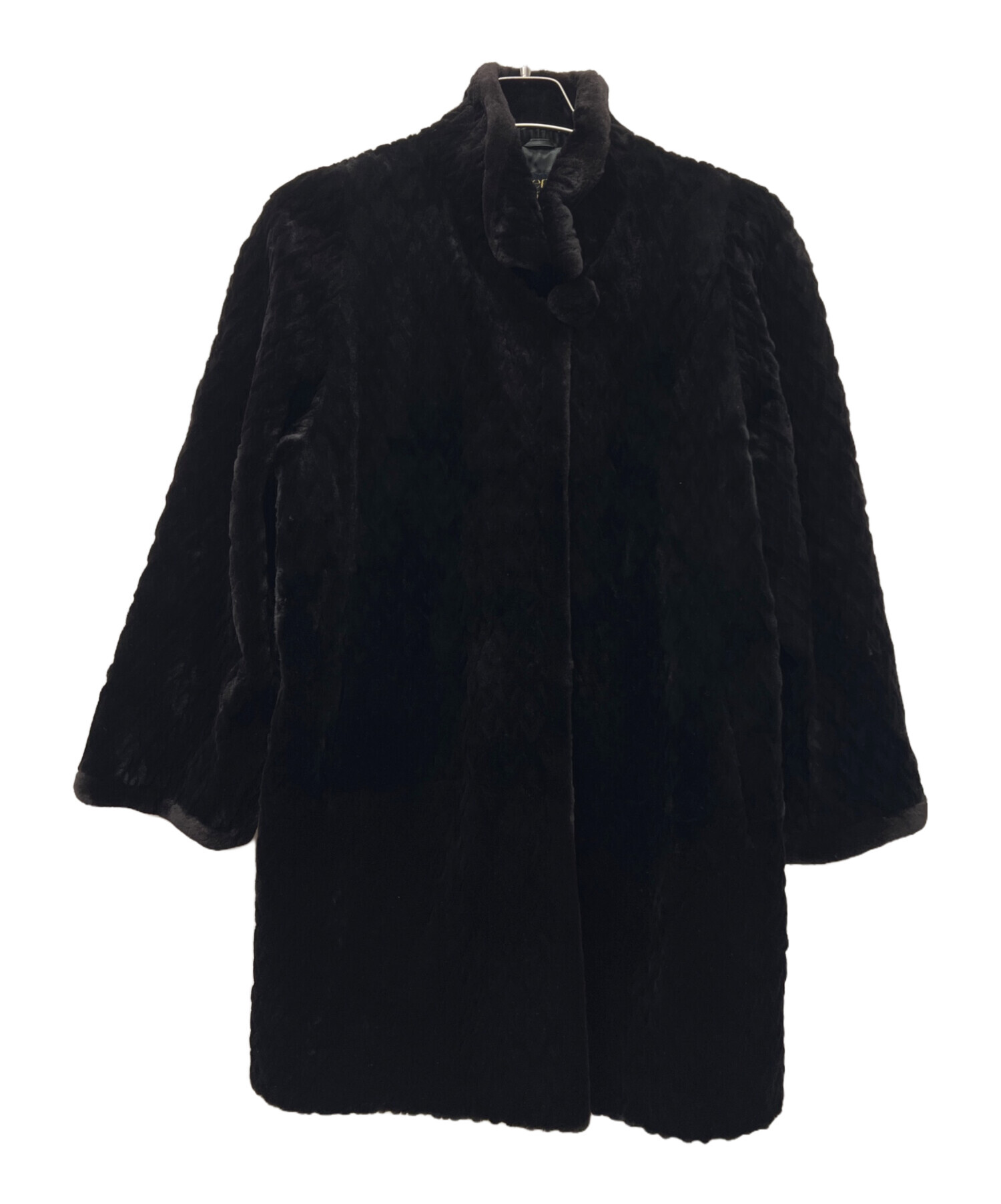 中古・古着通販】VALENTINO (ヴァレンティノ) ミンクコート ブラック 