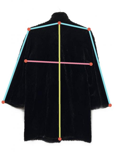 中古・古着通販】VALENTINO (ヴァレンティノ) ミンクコート ブラック