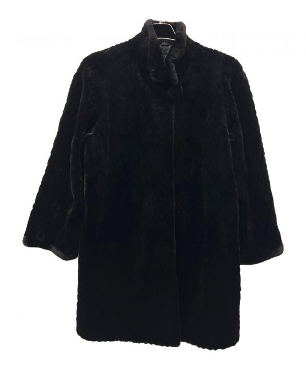 中古・古着通販】VALENTINO (ヴァレンティノ) ミンクコート ブラック