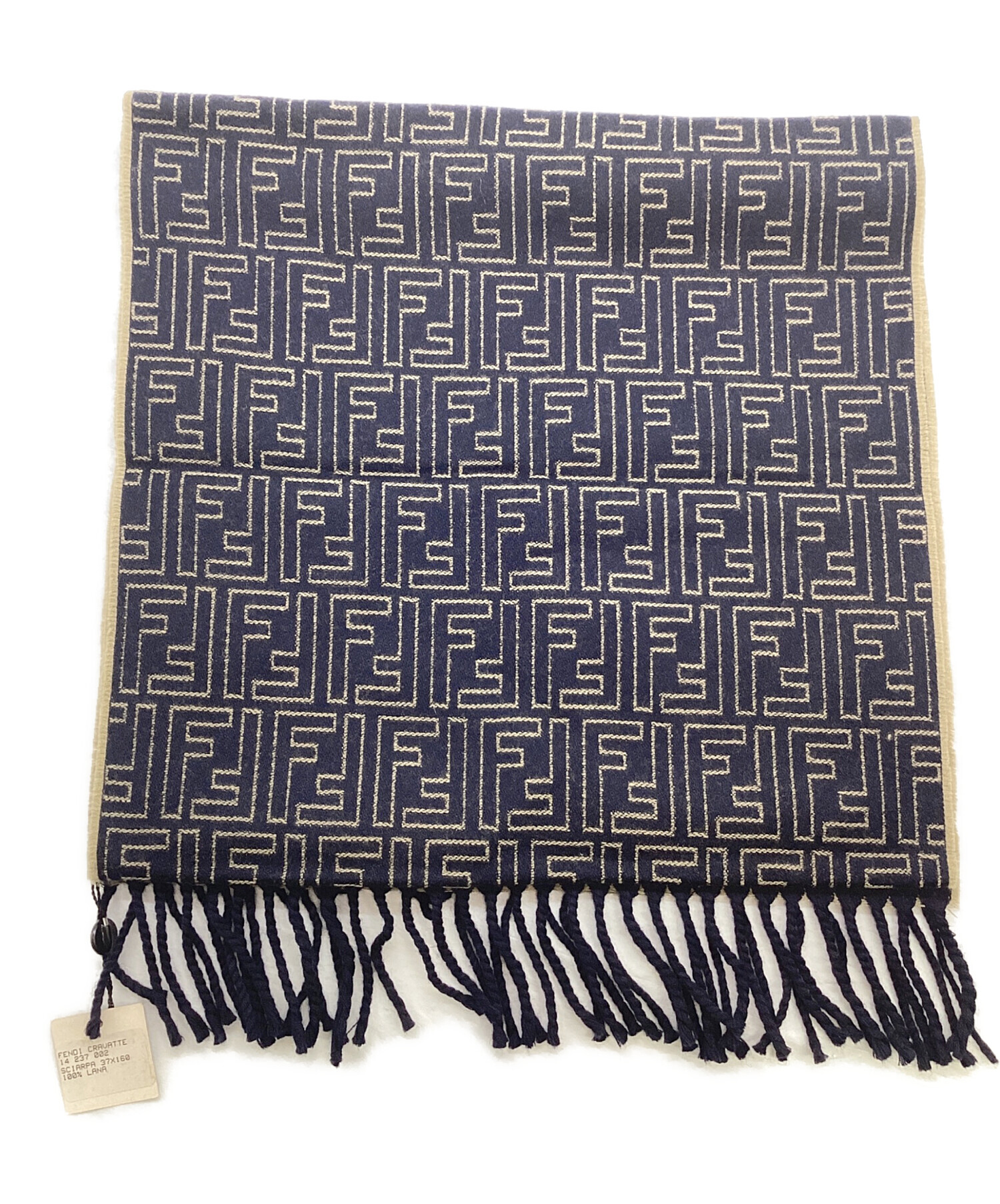 中古・古着通販】FENDI (フェンディ) マフラー ベージュ×ブラック