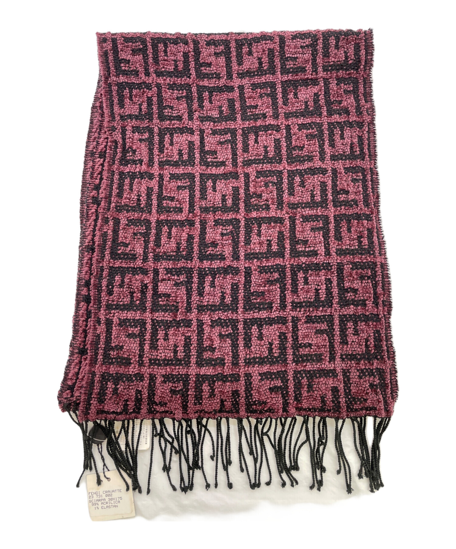 フェンディ　FENDI マフラー　赤　レッド　FFロゴ　男女兼用 中古・古着通販】FENDI (フェンディ) マフラー レッド｜ブランド・古着