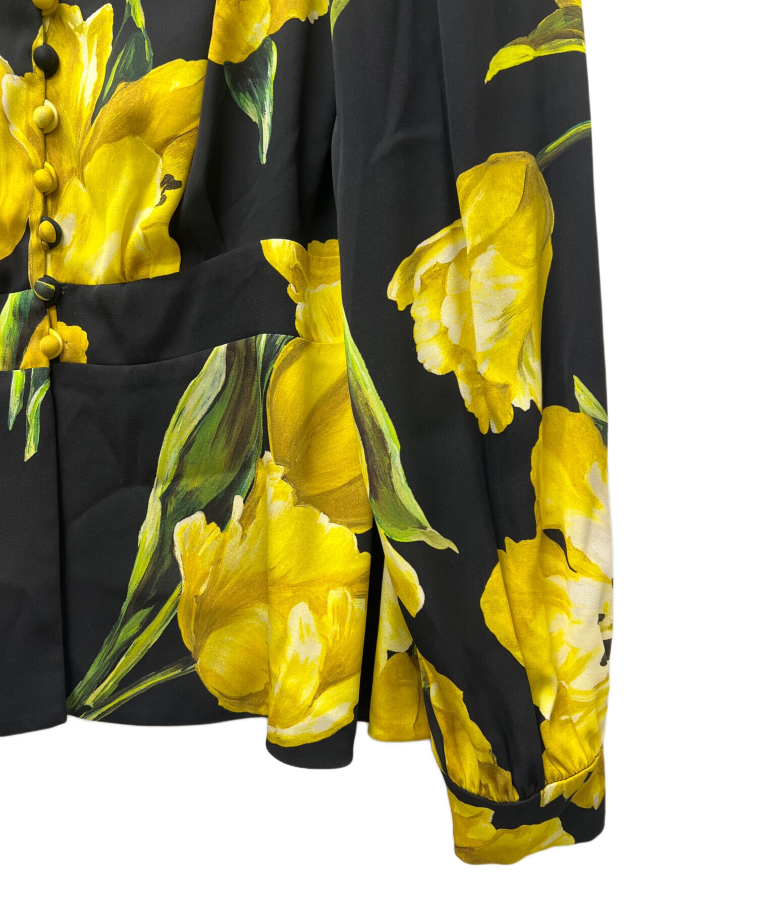 ドルチェ&ガッバーナ✨花柄 フローラル ブラウス　長袖 ブラック系 M相当 ドルチェ&ガッバーナ✨花柄 フローラル ブラウス 長袖 ブラック系 M