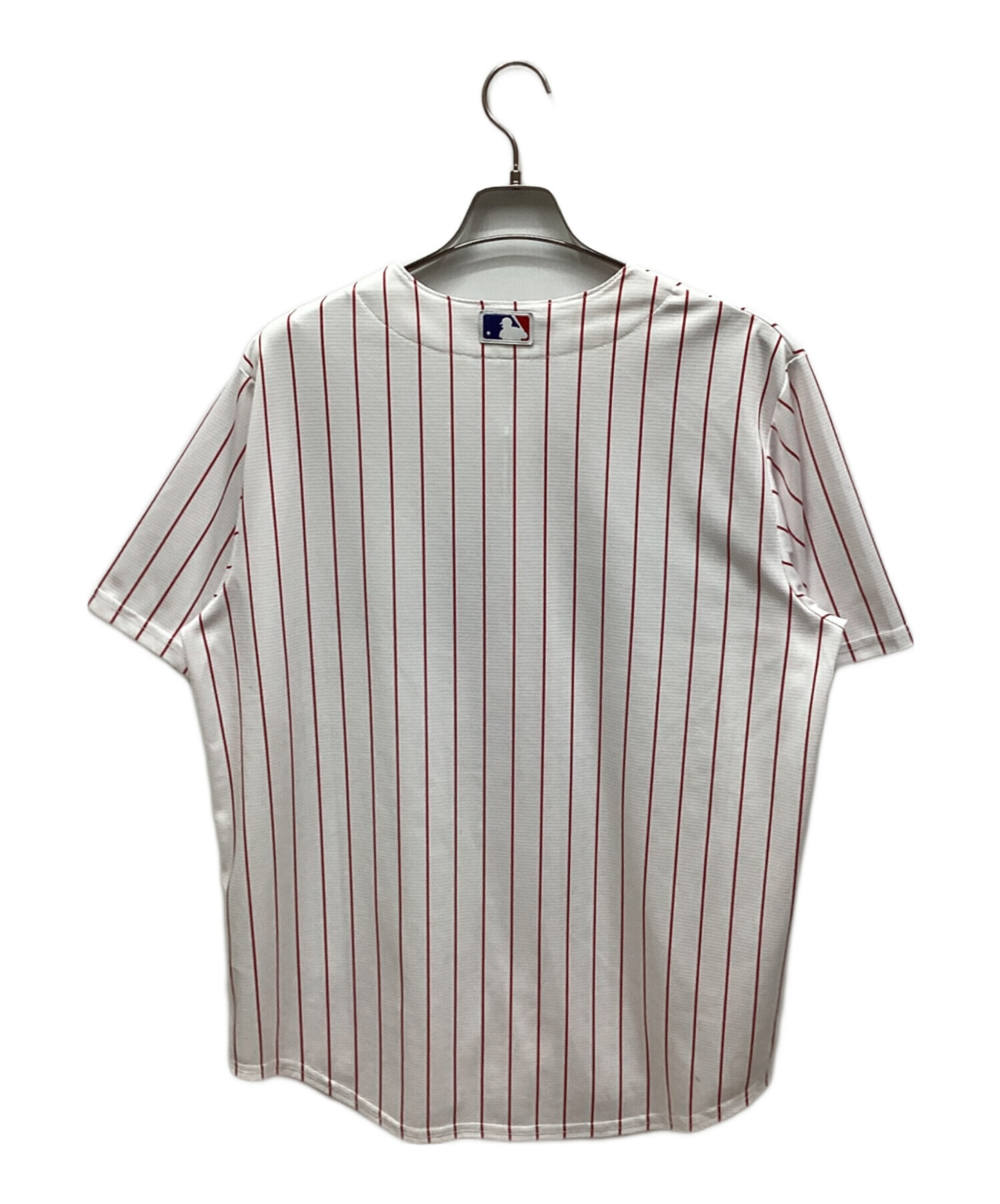 中古・古着通販】NIKE (ナイキ) ベースボールシャツ ホワイト×レッド