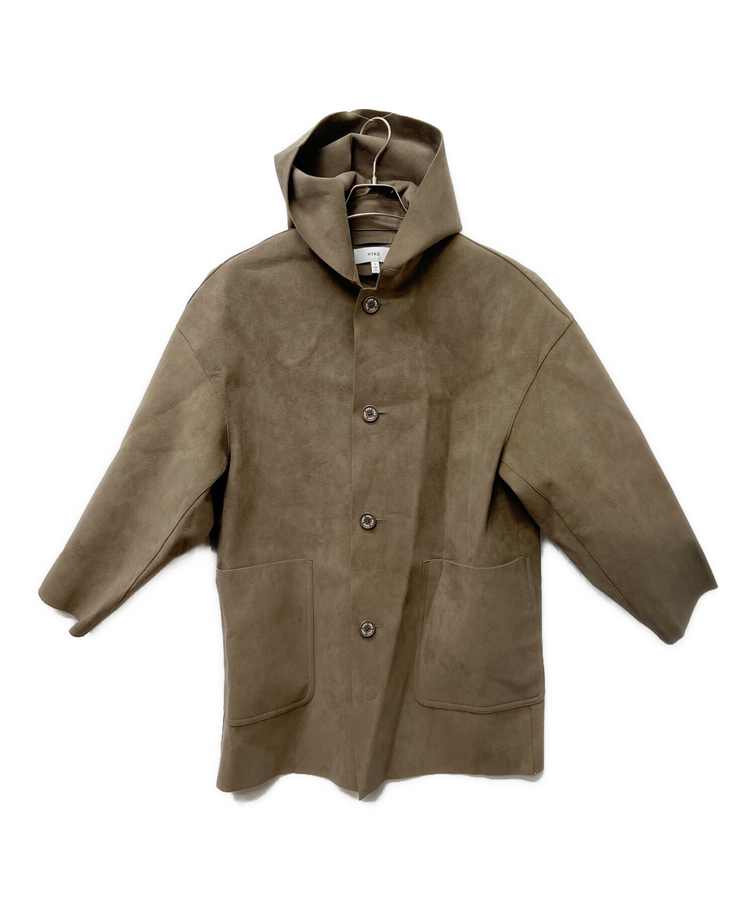 中古・古着通販】HYKE (ハイク) スウェードコート ベージュ サイズ:1  