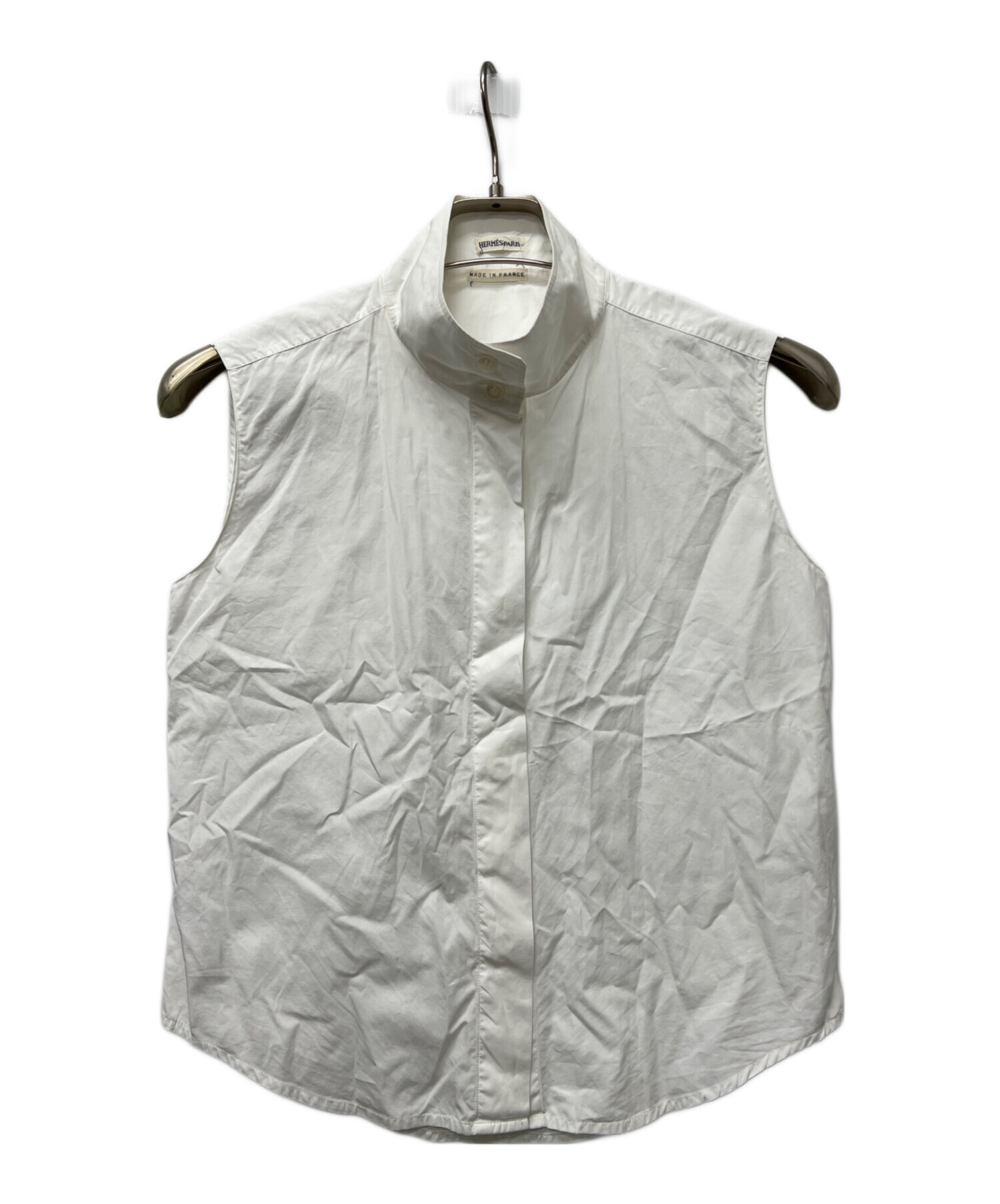 HERMES エルメス ノースリーブ レディース 【古着】【中古】 中古・古着通販】HERMES (エルメス) ノースリーブブラウス ホワイト