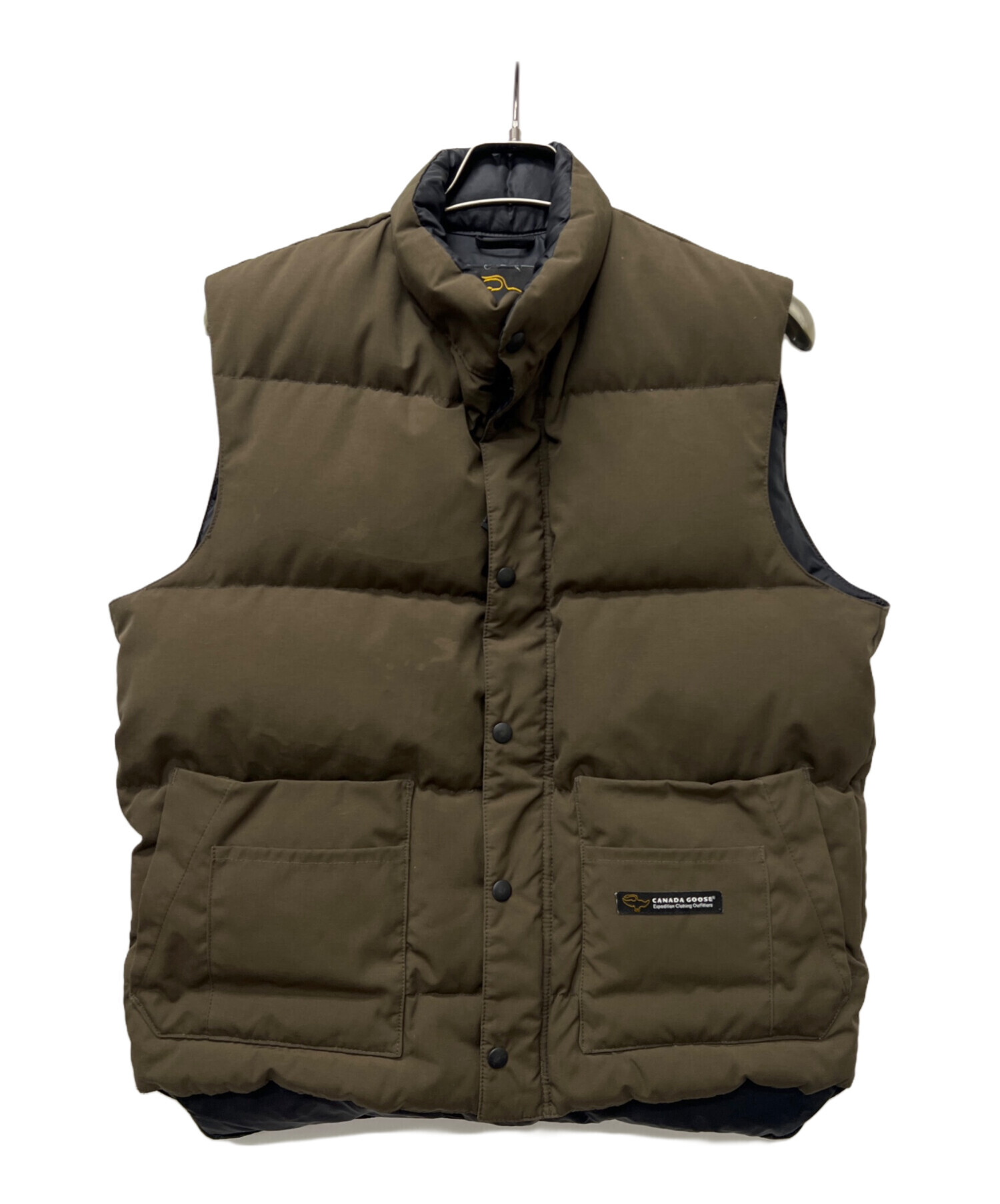 カナダグース ダウン ベスト オリーブ 中古・古着通販】CANADA GOOSE (カナダグース) ダウンベスト オリーブ
