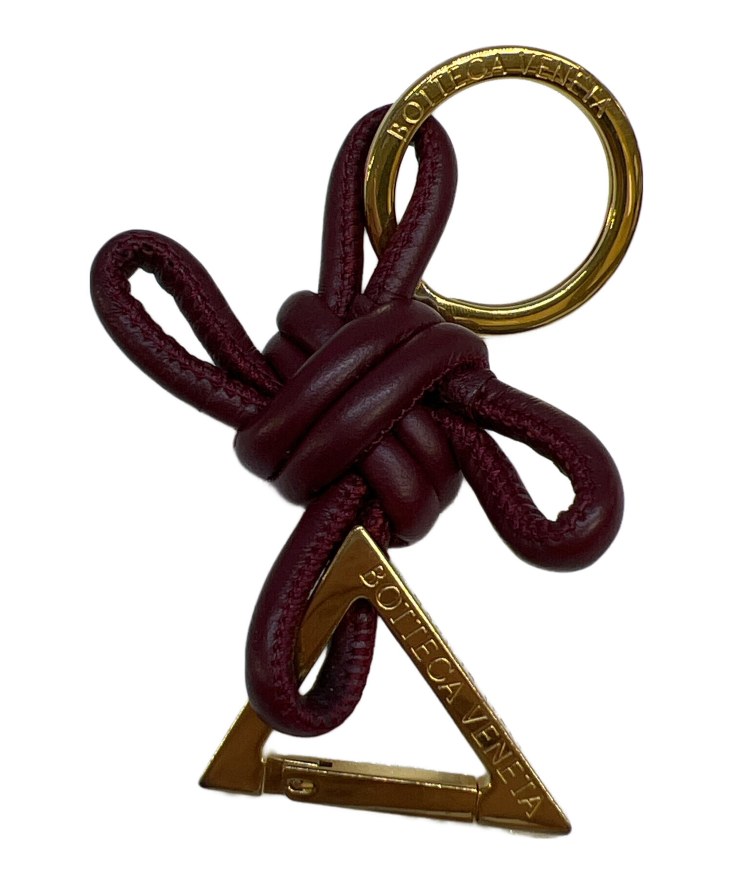 BOTTEGA VENETA トライアングルキーリング ブラウン 中古・古着通販】BOTTEGA VENETA (ボッテガベネタ) トライアングル