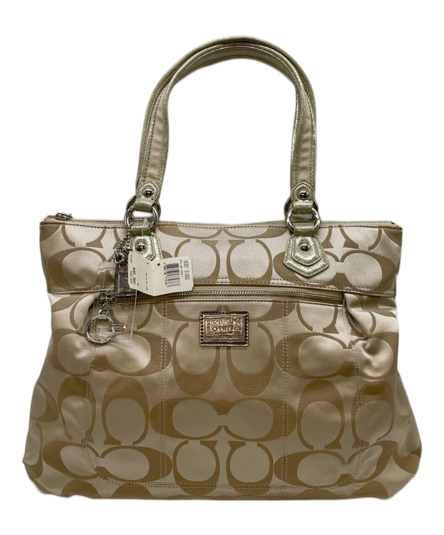 中古・古着通販】COACH (コーチ) トートバッグ ベージュ｜ブランド