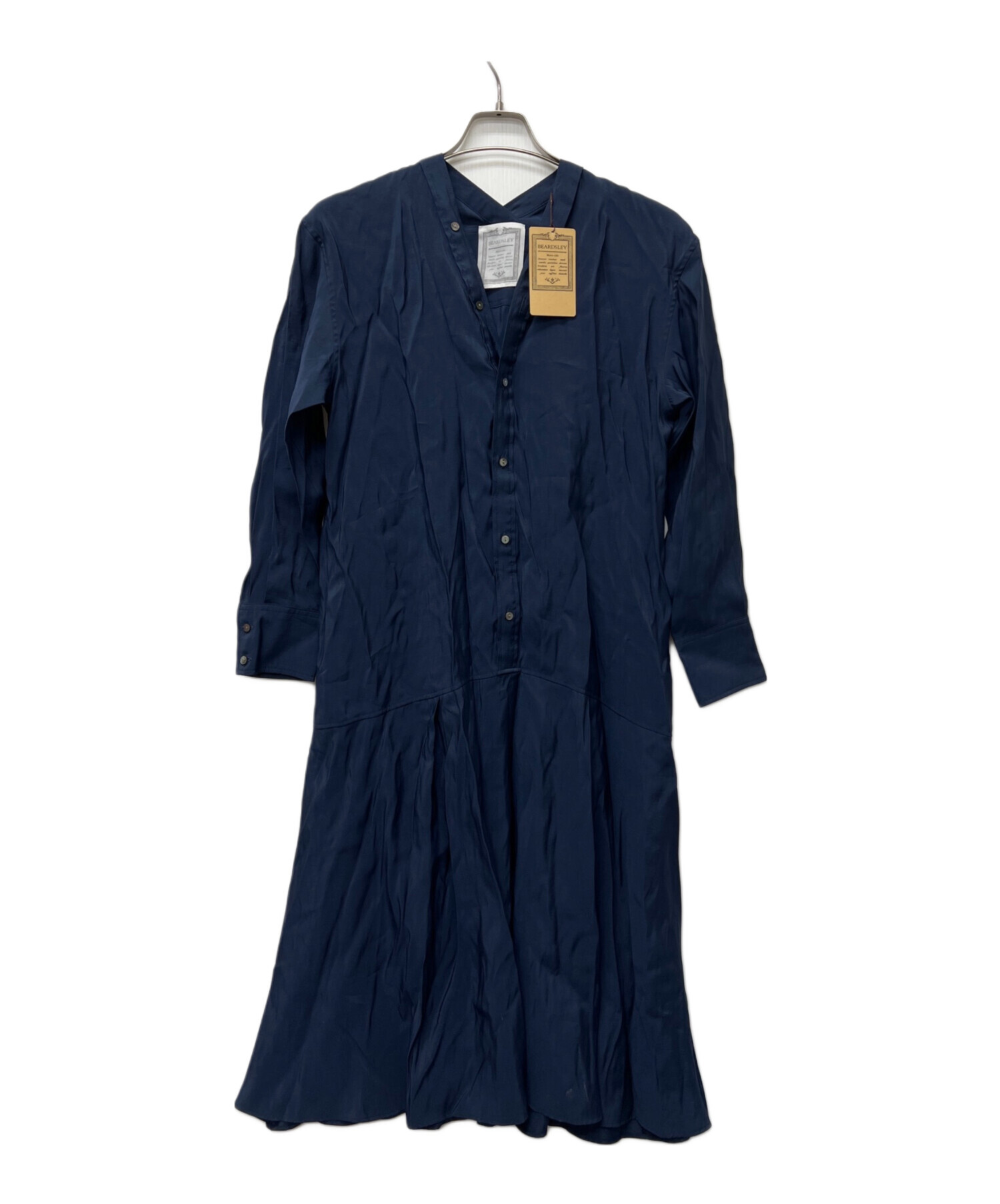 中古・古着通販】BEARDSLEY (ビアズリー) 長袖ワンピース ネイビー