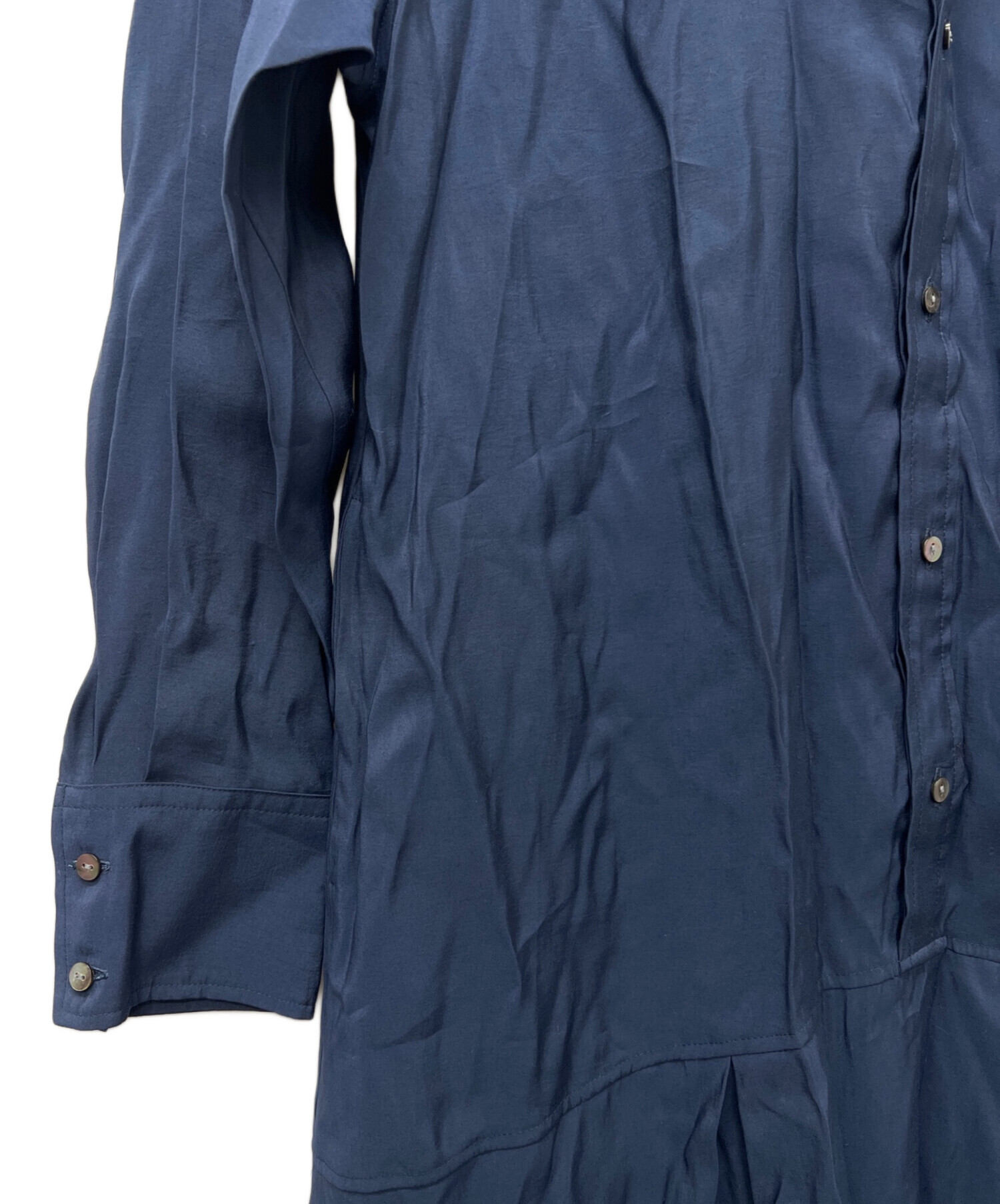 中古・古着通販】BEARDSLEY (ビアズリー) 長袖ワンピース ネイビー