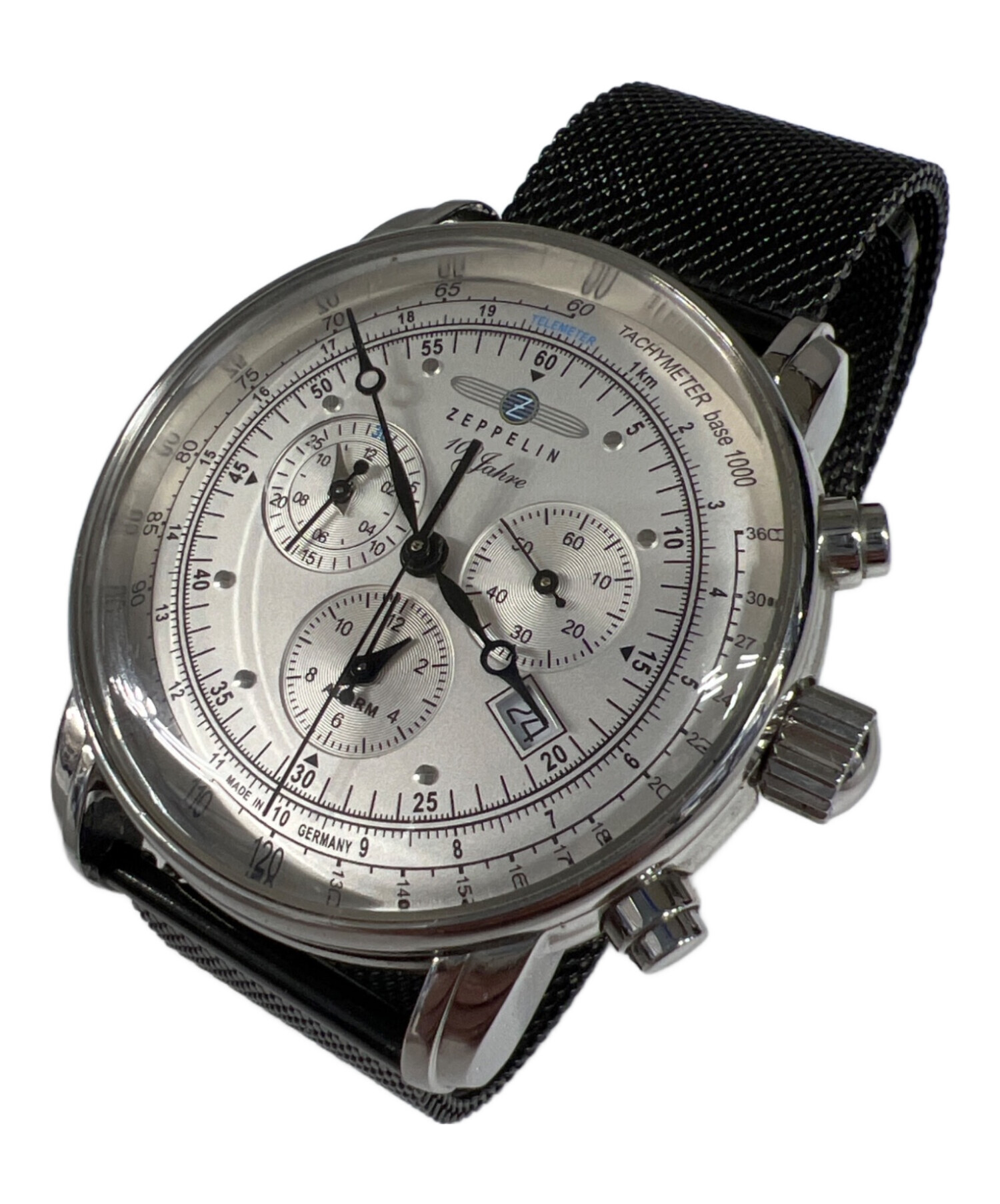 7-4370 Zeppelin 7680/18772 クロノグラフ シルバー 中古・古着通販】ZEPPELIN (ツェッペリン) クロノグラフ シルバー