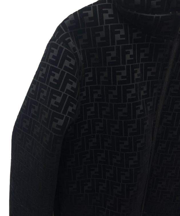 中古・古着通販】FENDI (フェンディ) ズッカ柄ジップパーカー ブラック