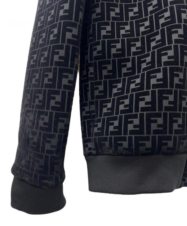 中古・古着通販】FENDI (フェンディ) ズッカ柄ジップパーカー ブラック