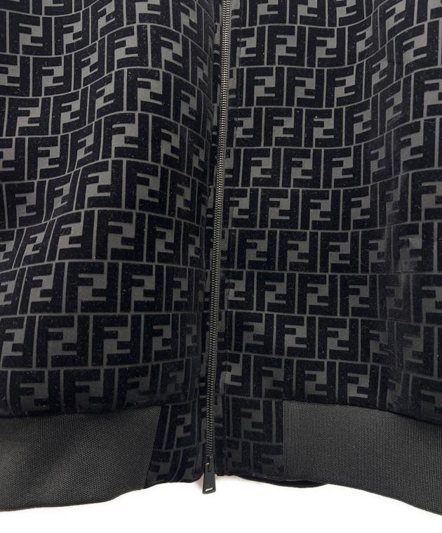 中古・古着通販】FENDI (フェンディ) ズッカ柄ジップパーカー ブラック