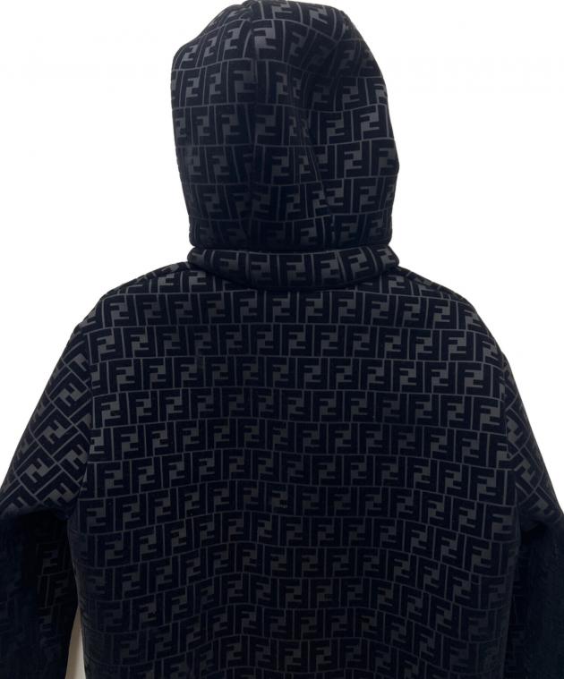 中古・古着通販】FENDI (フェンディ) ズッカ柄ジップパーカー ブラック