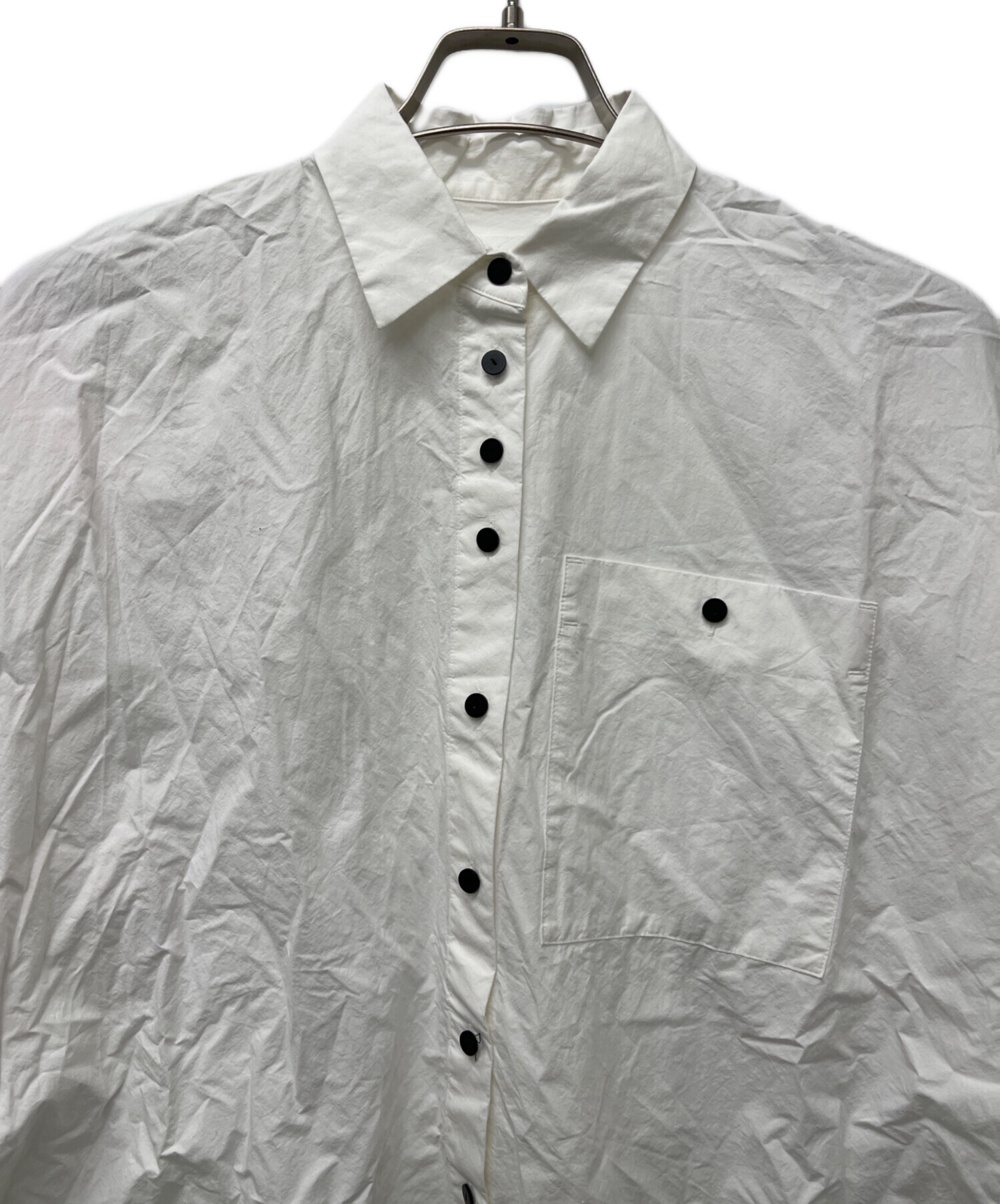 中古・古着通販】ENFOLD (エンフォルド) HEXAGON SHIRT ホワイト