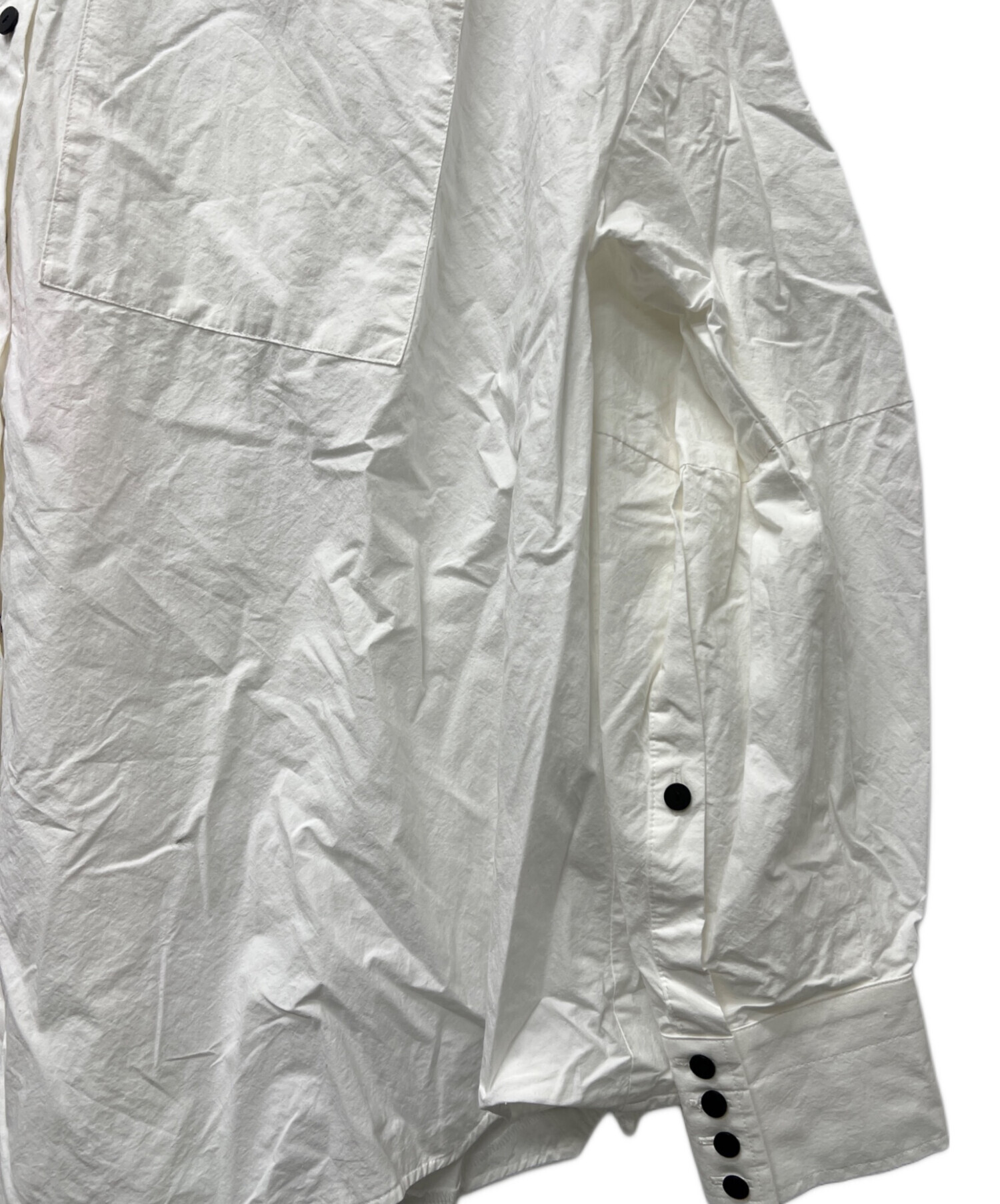 中古・古着通販】ENFOLD (エンフォルド) HEXAGON SHIRT ホワイト