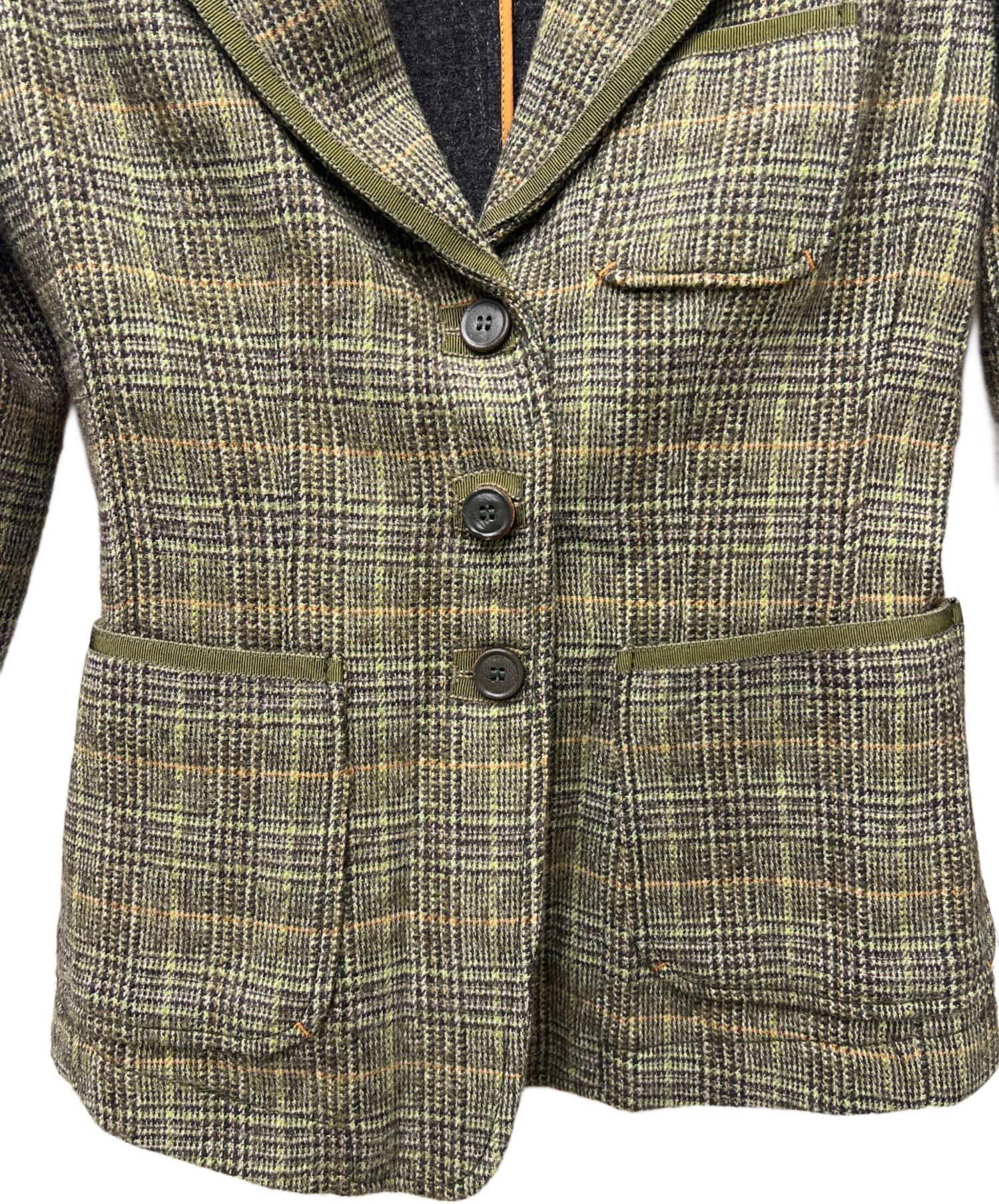 中古・古着通販】ETRO (エトロ) ウールジャケット グリーン サイズ
