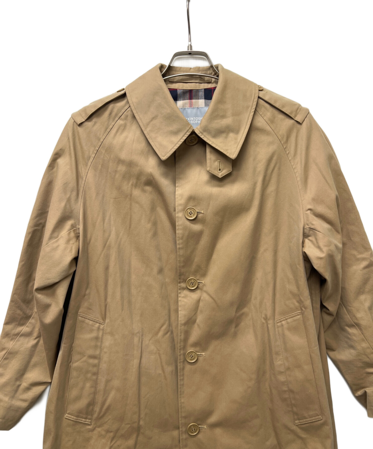 Macintosh philosophy　ベージュ ステンカラーコート Sサイズ MACKINTOSH PHILOSOPHY｜【WEB&一部店舗限定】ダブルクロスステン