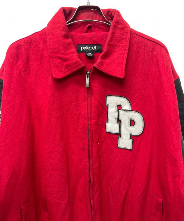 ペレペレ pellepelle スタジャン Lサイズ 中古・古着通販】pellepelle (ペレペレ) スタジャン レッド×ブラック