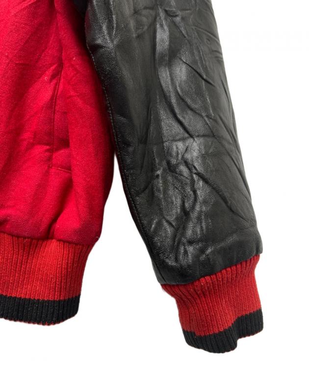 中古・古着通販】pellepelle (ペレペレ) スタジャン レッド×ブラック