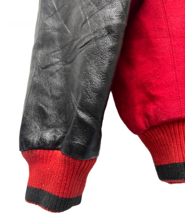 中古・古着通販】pellepelle (ペレペレ) スタジャン レッド×ブラック