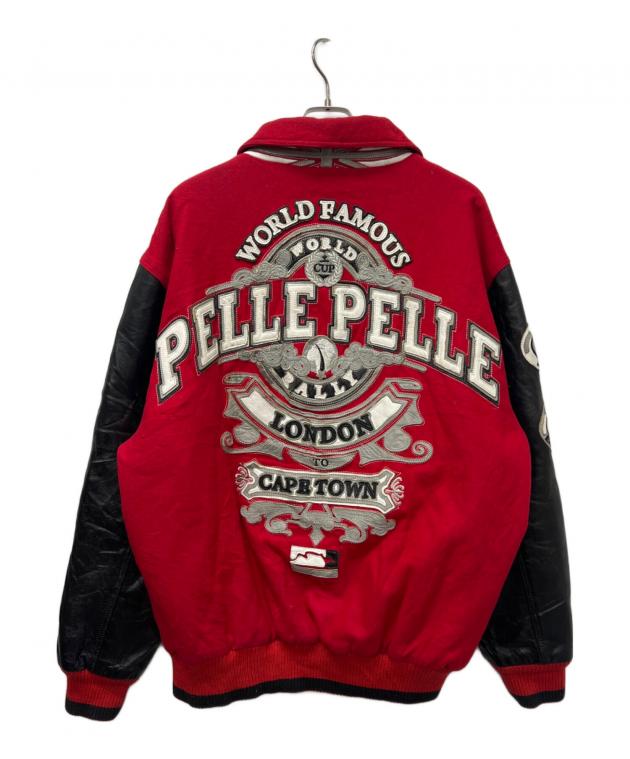 中古・古着通販】pellepelle (ペレペレ) スタジャン レッド×ブラック