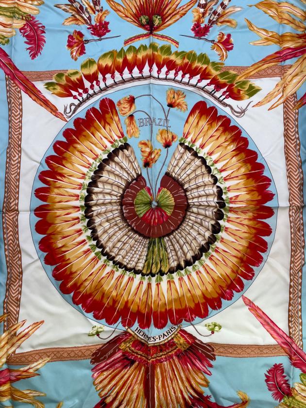 中古・古着通販】HERMES (エルメス) カレ 90 BRAZIL スカイブルー