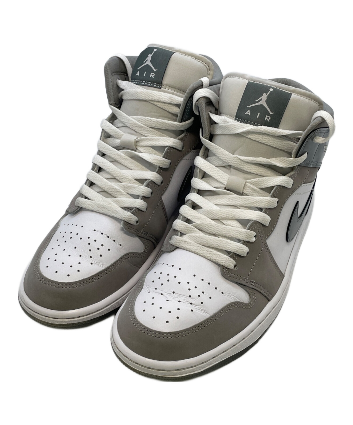 中古・古着通販】NIKE (ナイキ) ハイカットスニーカー グレー×ホワイト