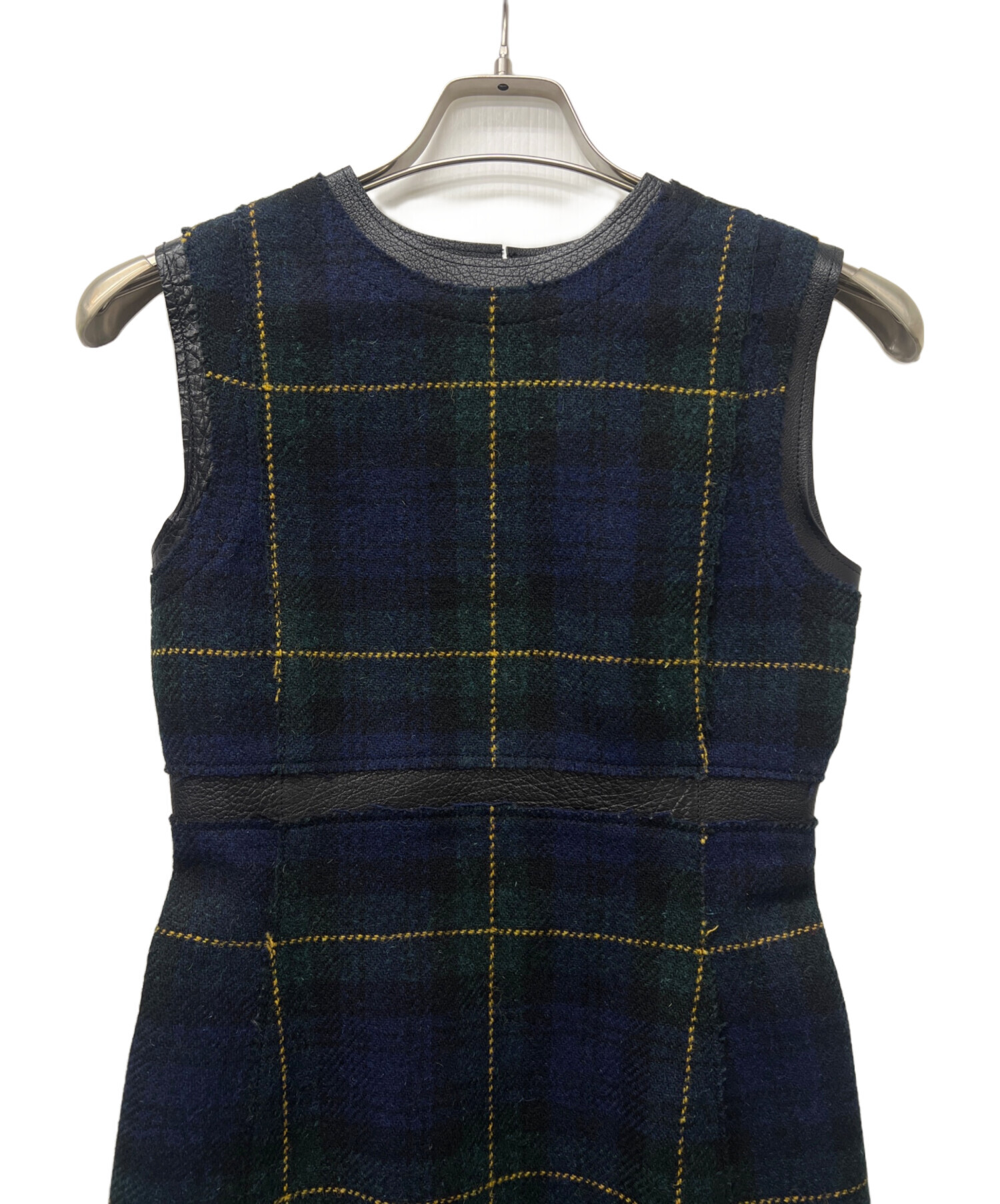 中古・古着通販】CELINE (セリーヌ) ノースリーブワンピース グリーン