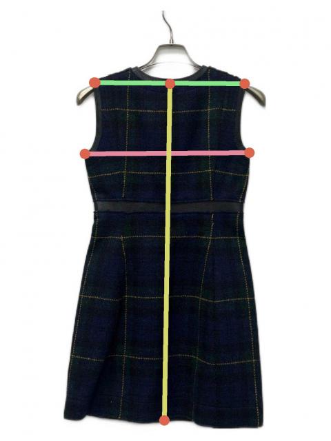 中古・古着通販】CELINE (セリーヌ) ノースリーブワンピース グリーン