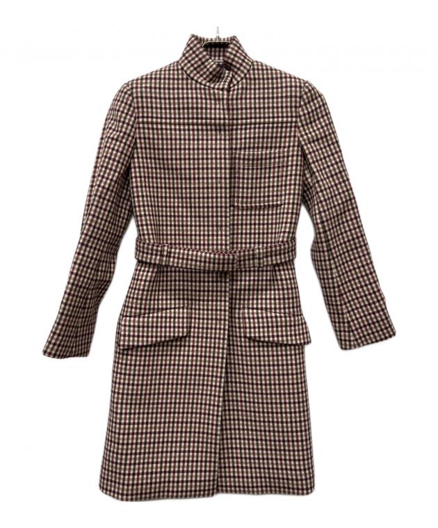 中古・古着通販】MIU MIU (ミュウミュウ) チェックコート レッド