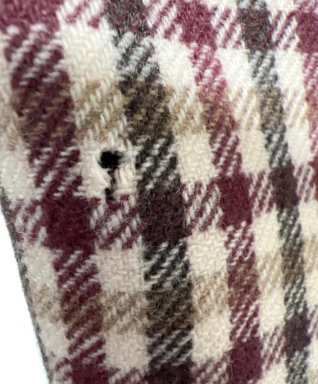 中古・古着通販】MIU MIU (ミュウミュウ) チェックコート レッド