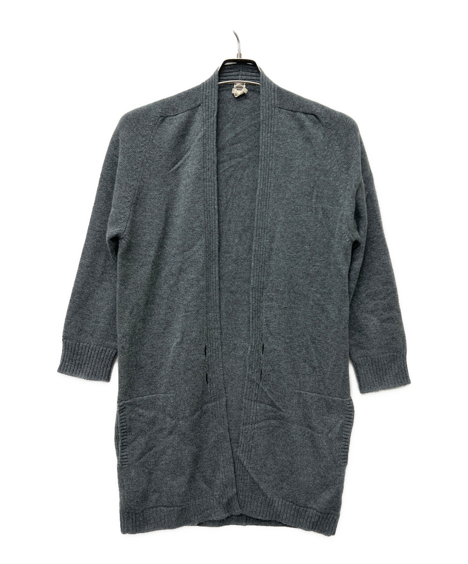 中古・古着通販】HERMES (エルメス) ロングカーディガン グレー サイズ