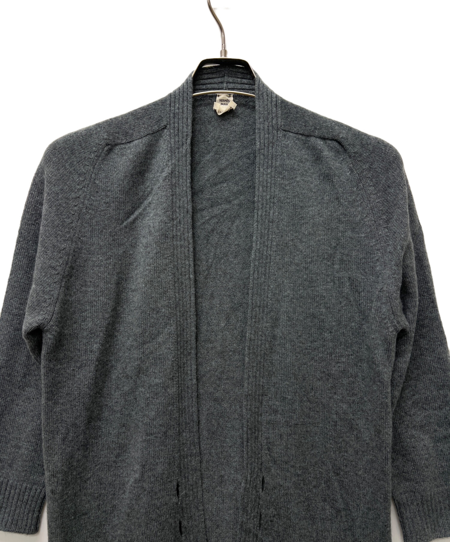 中古・古着通販】HERMES (エルメス) ロングカーディガン グレー サイズ