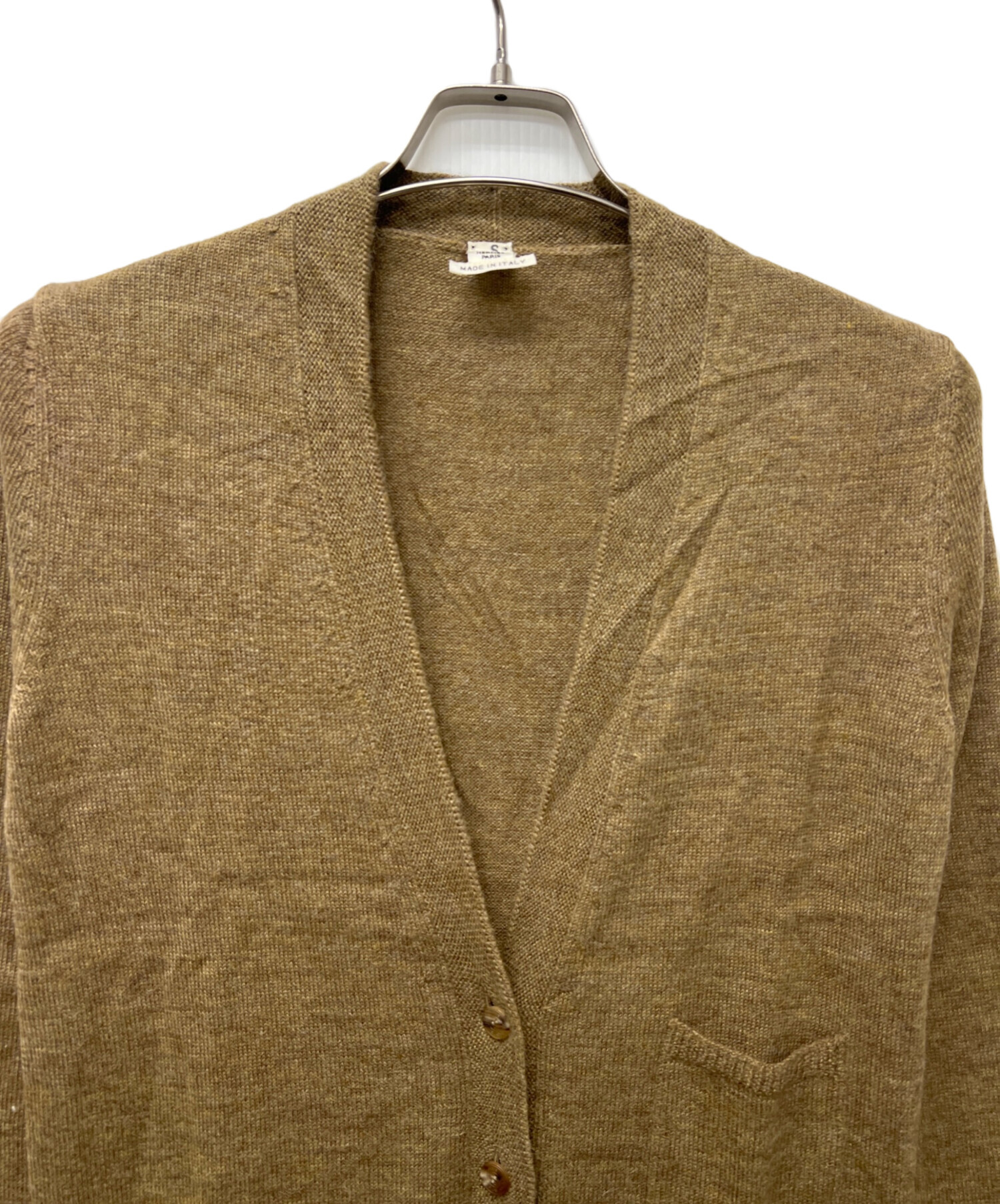 中古・古着通販】HERMES (エルメス) 薄手カーディガン ブラウン サイズ