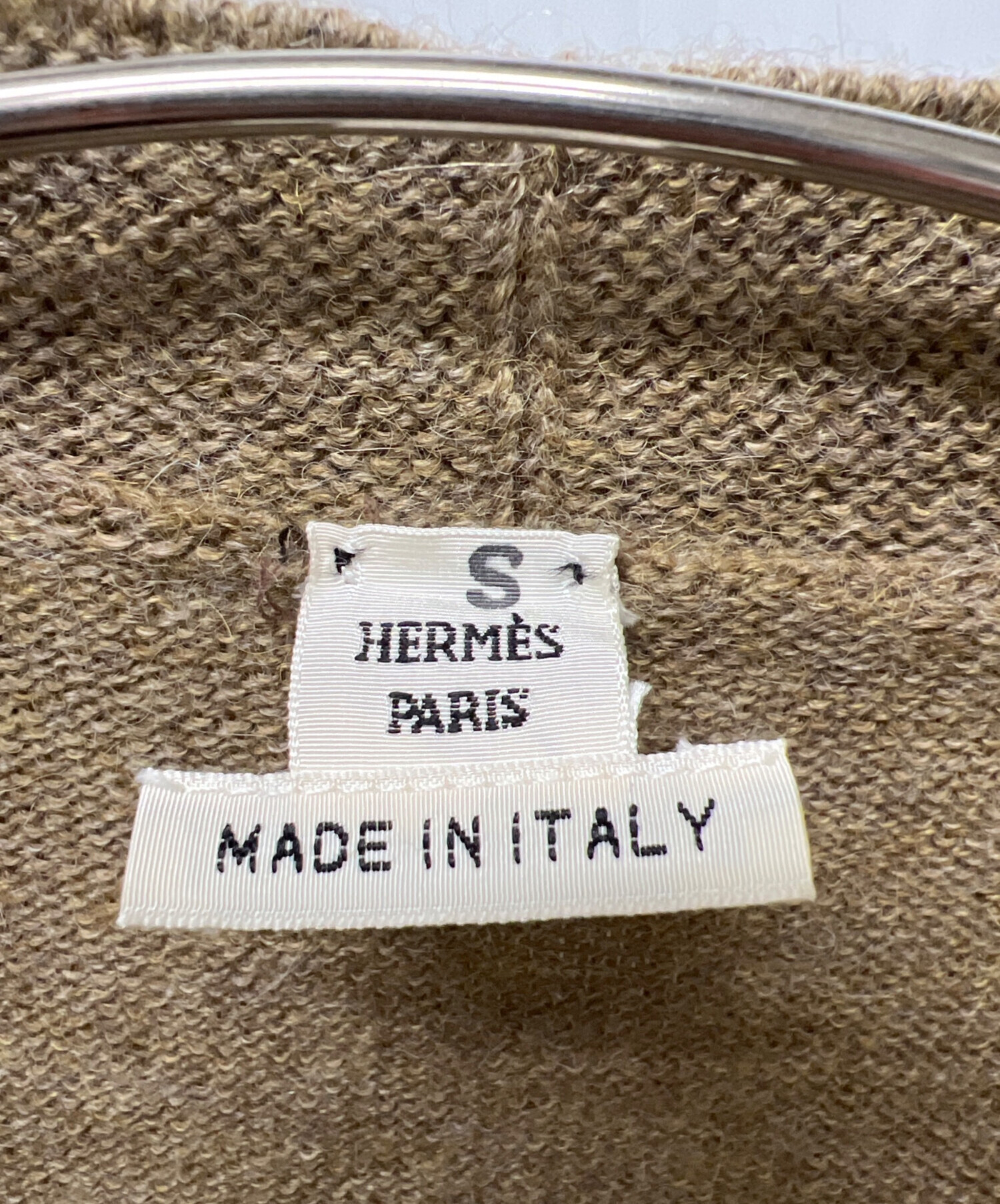 中古・古着通販】HERMES (エルメス) 薄手カーディガン ブラウン サイズ