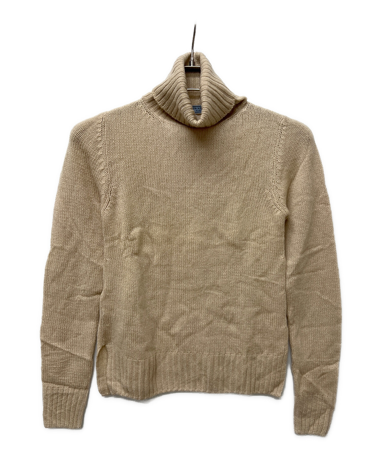 中古・古着通販】PRADA (プラダ) 薄手ニット ベージュ サイズ:40