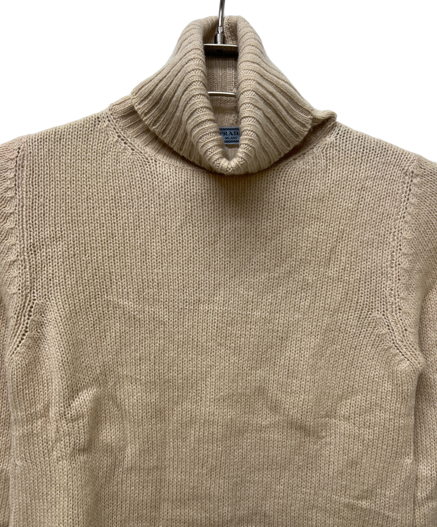 中古・古着通販】PRADA (プラダ) 薄手ニット ベージュ サイズ:40 