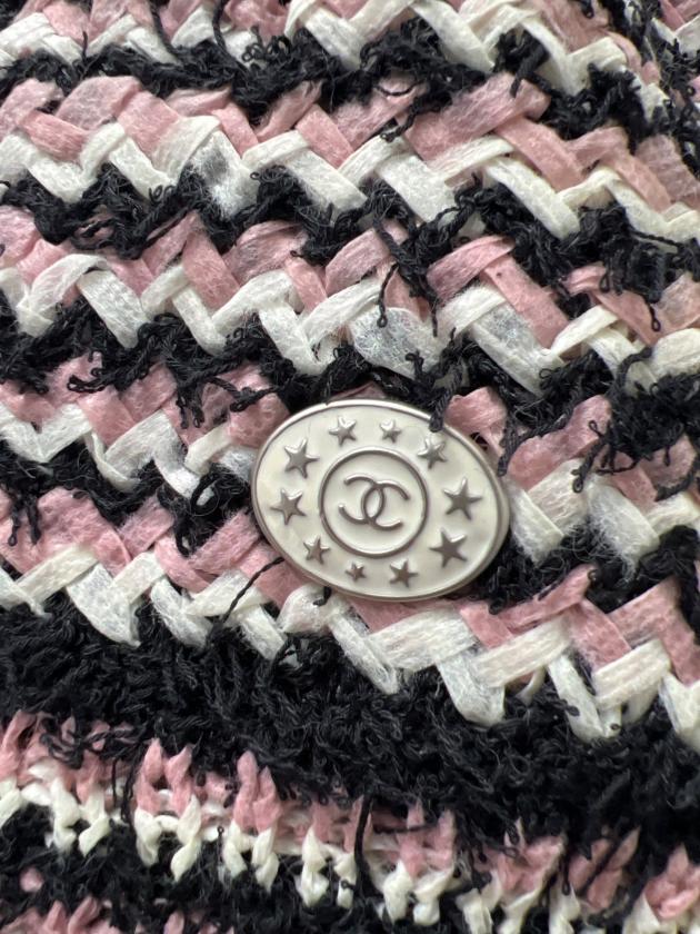 中古・古着通販】CHANEL (シャネル) キーネックニット ピンク サイズ
