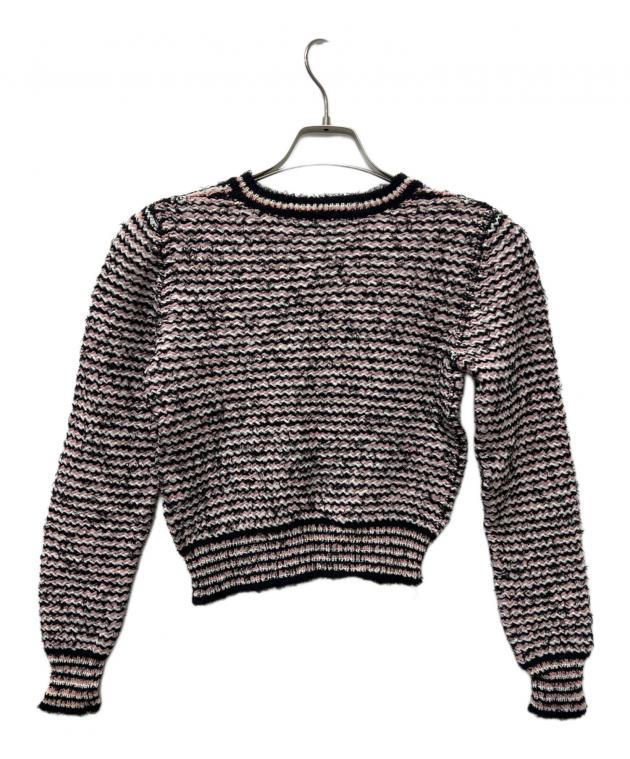 中古・古着通販】CHANEL (シャネル) キーネックニット ピンク サイズ