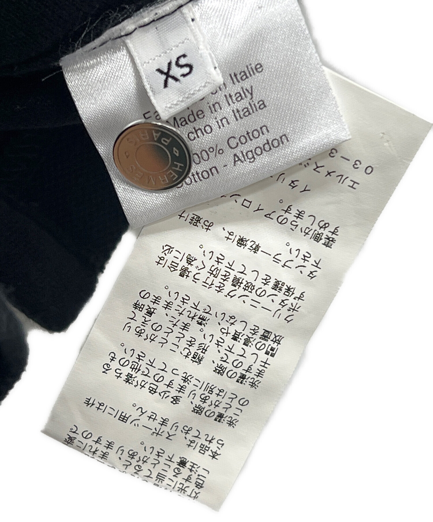 中古・古着通販】HERMES (エルメス) 半袖ポロシャツ ブラック サイズ