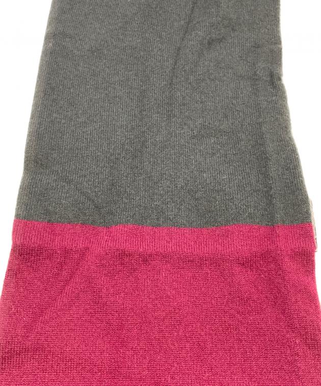 中古・古着通販】CHANEL (シャネル) マフラー レッド×グレー｜ブランド