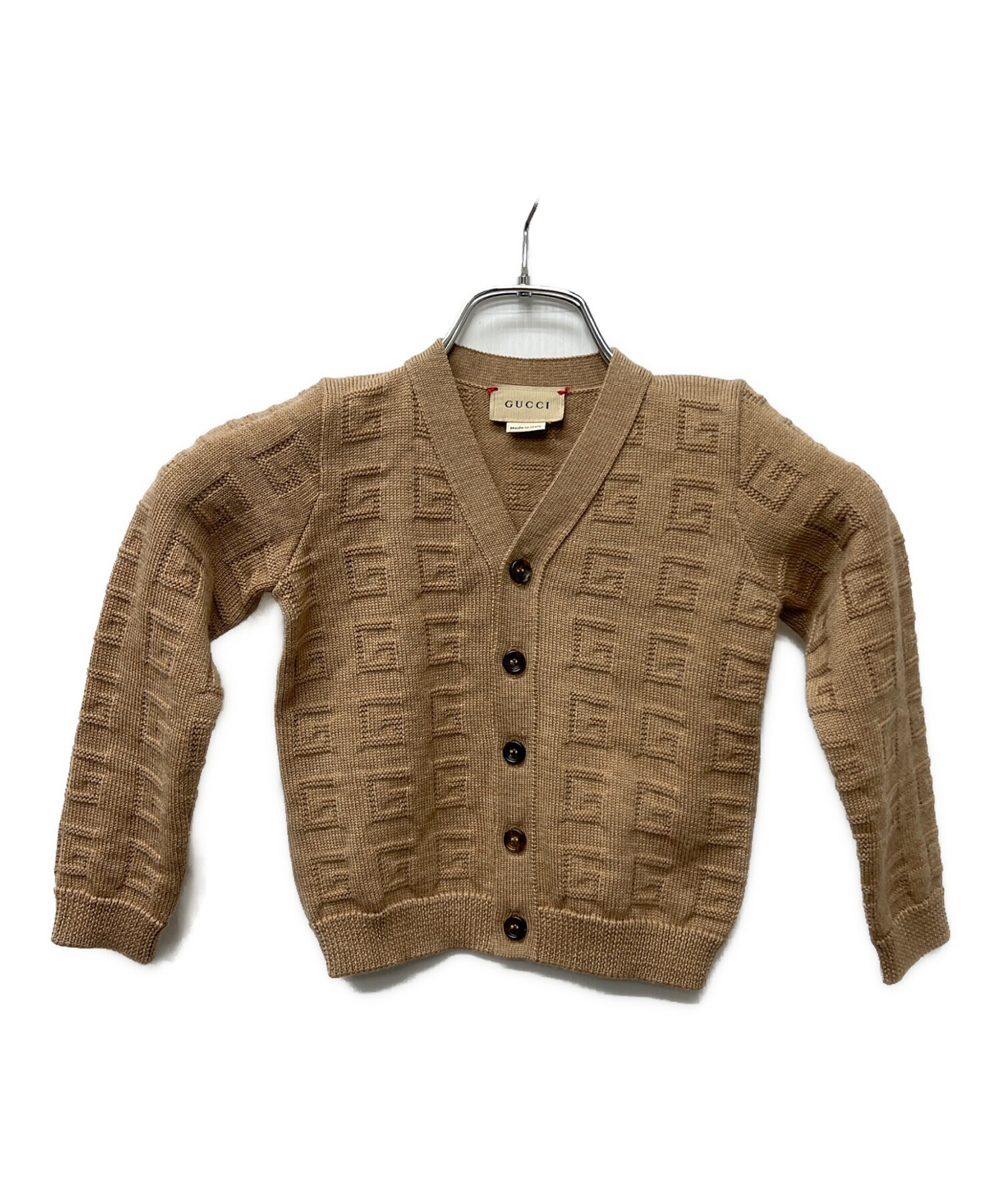 GUCCI /ベージュ/カーディガン/ 中古・古着通販】GUCCI (グッチ) Vネックカーディガン ベージュ サイズ
